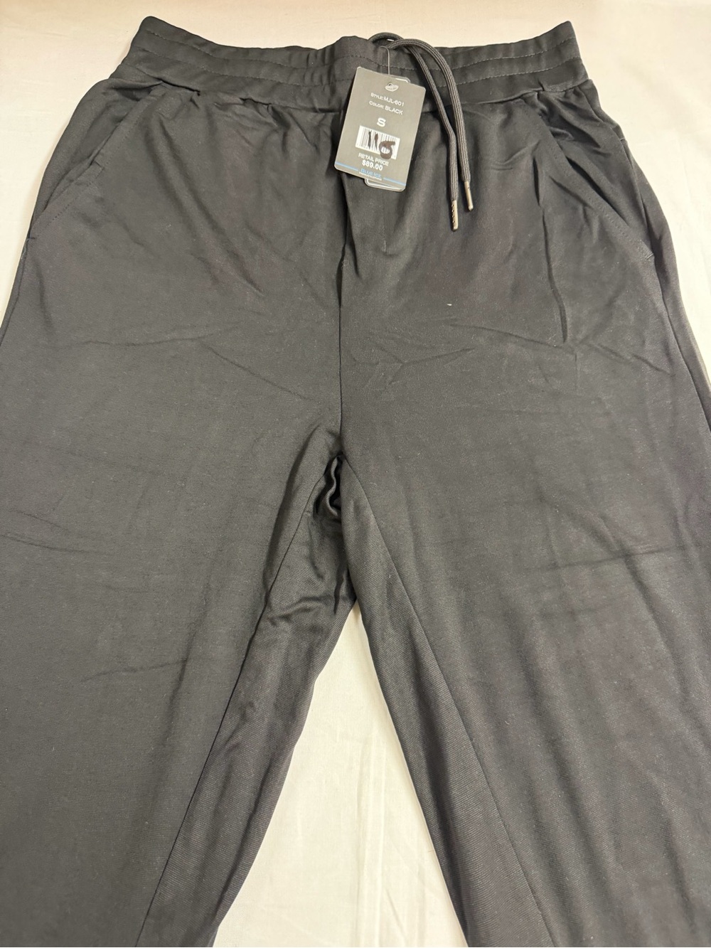 Men's Black Casual Drawstring Pants